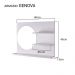 Espelho Redondo para Banheiro com Prateleiras Genova Branco 60 x 45cm