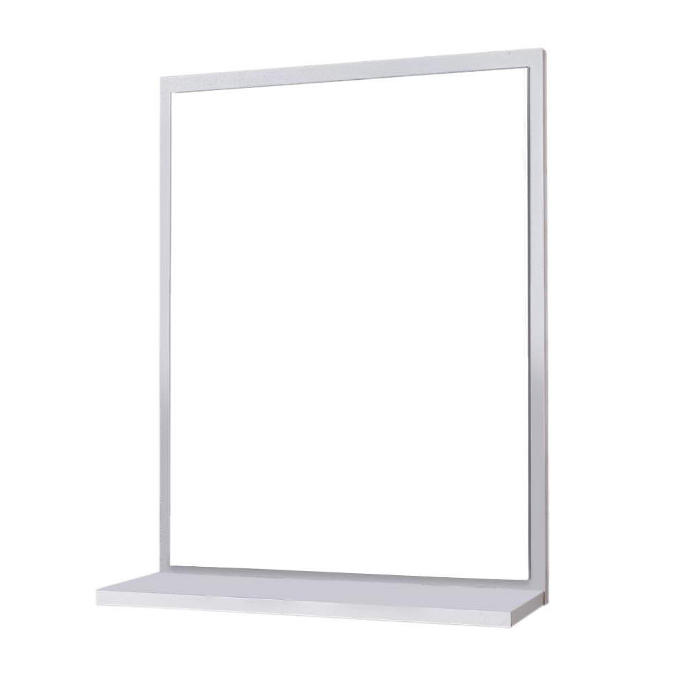 Espelho para Banheiro Boreal 46 x 35cm Branco com Prateleira