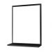 Espelho para Banheiro Boreal 46 x 35cm Preto com Prateleira
