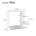 Espelho para Banheiro com Armário Branco Nice 40cm