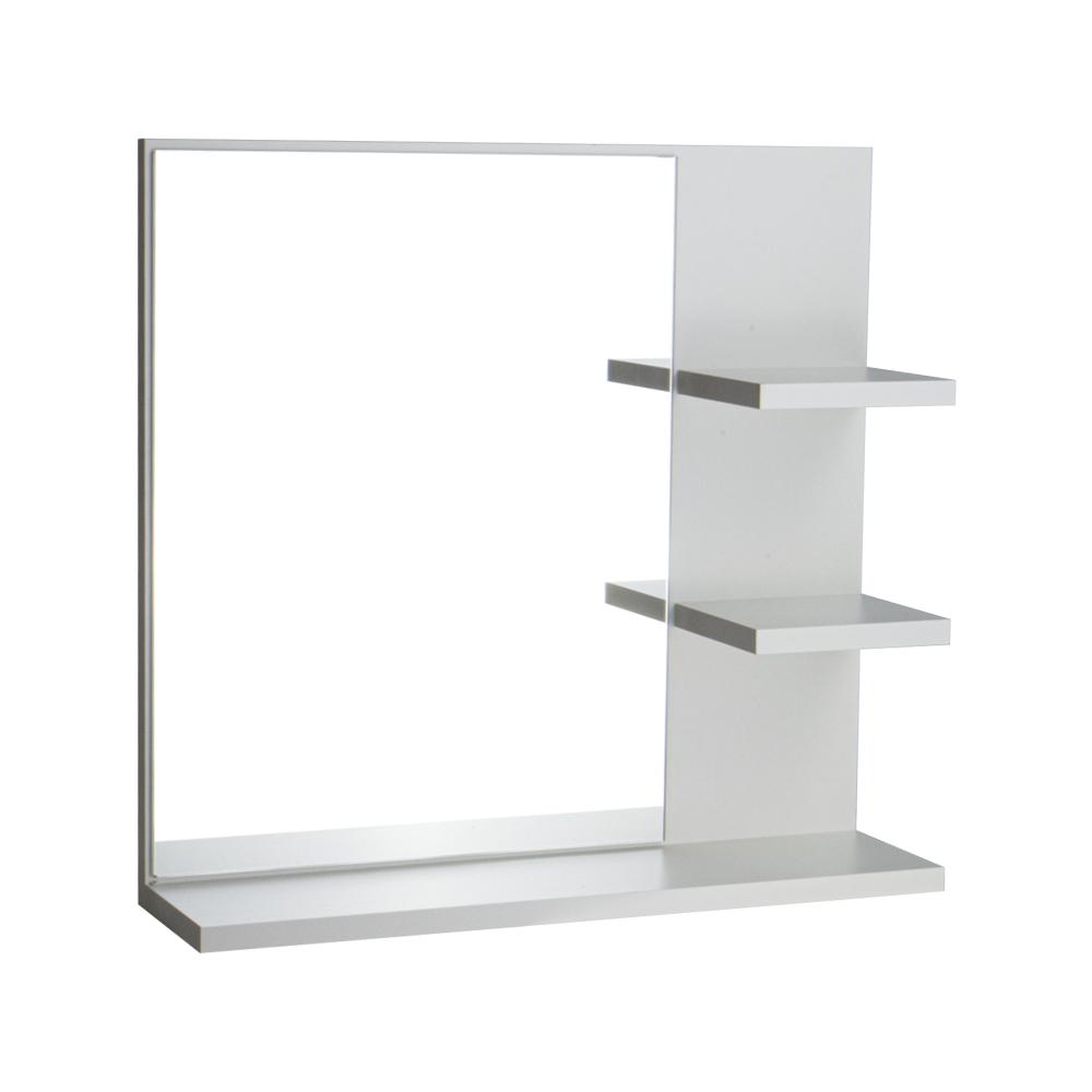 Espelho para Banheiro com Armário Branco Viena 45cm