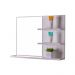 Espelho para Banheiro com Prateleiras Lugano 60 x 45cm - Branco
