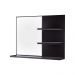 Espelho para Banheiro com Prateleiras Lugano 60 x 45cm - Preto