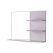 Espelho para Banheiro com Prateleiras Lugano Branco 60 x 45cm