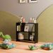 Estante Infantil Nicho Organizador Criança Armário para Brinquedos Preto