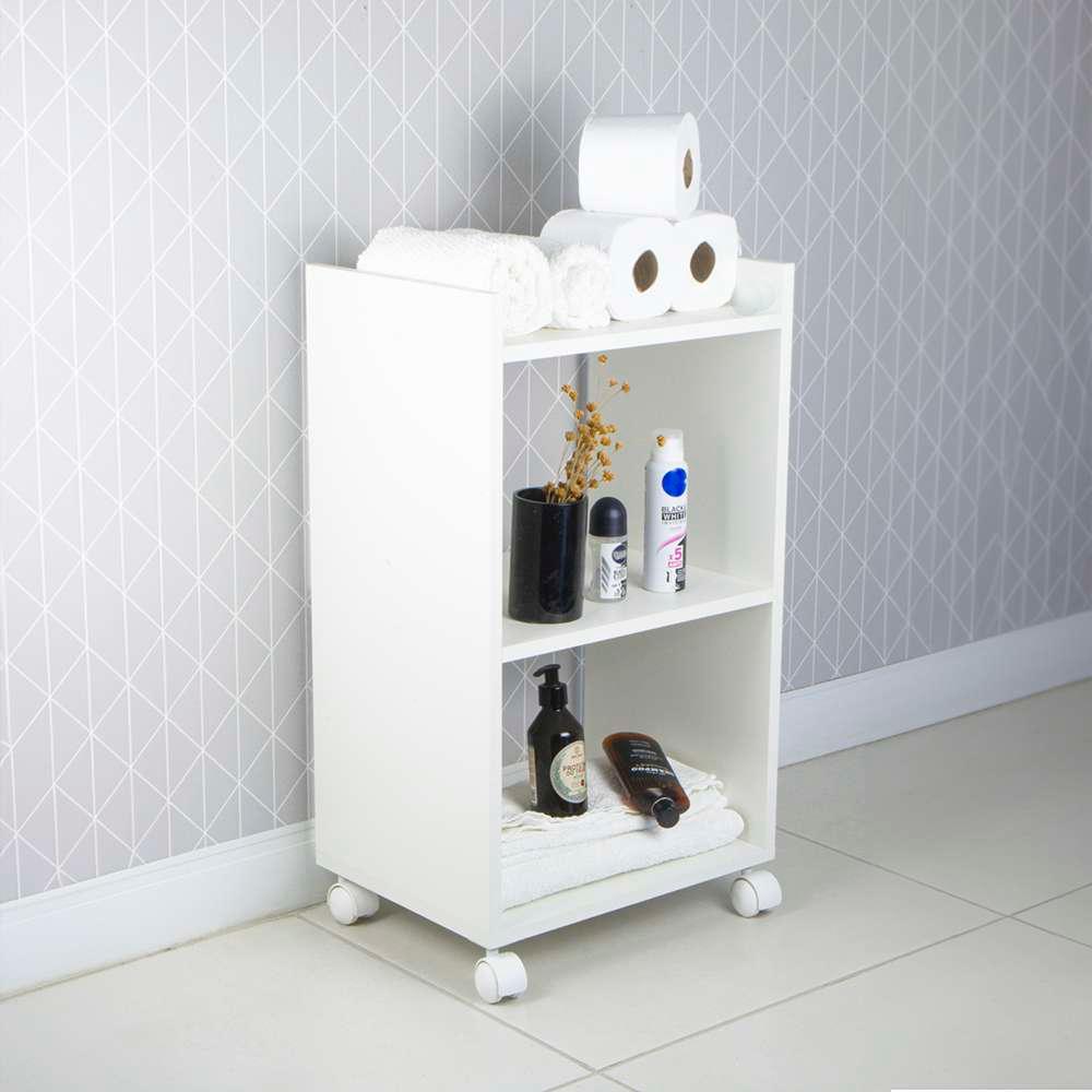 Estante Multiuso Armário Móvel para Banheiro com Rodinhas 40cm