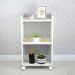 Estante Multiuso Branco para Quarto Sala com Rodinha 40cm