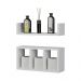 Kit 2 Peças Nicho Prateleira para Banheiro Branco 40 x 12cm