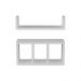 Kit 2 Peças Nicho Prateleira para Banheiro Branco 40 x 12cm