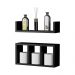 Kit 2 Peças Nicho Prateleira para Banheiro Preto 40 x 12cm