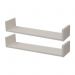 Kit 2 Prateleiras U 60 x 15cm Branca Suporte Invisível