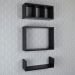 Kit 3 Peças Nicho Prateleira para Banheiro Preto 40 x 12cm
