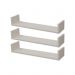 Kit 3 Prateleiras U 60cm Branco Nicho Livros Sala Quarto