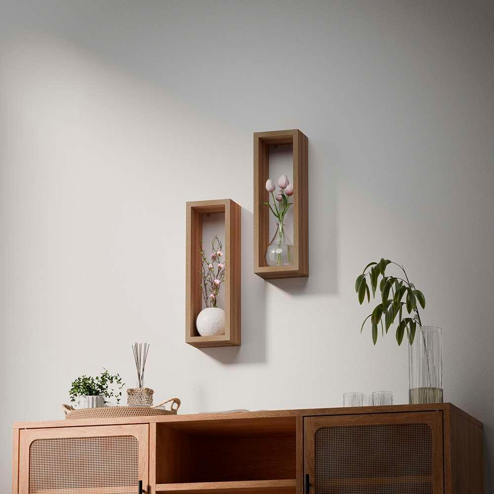 Kit Nicho Decorativo Stella Freijó para Sala Hall 40 x 10cm