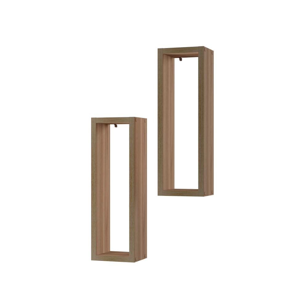 Kit Nicho Decorativo Stella Freijó para Sala Hall 40 x 10cm