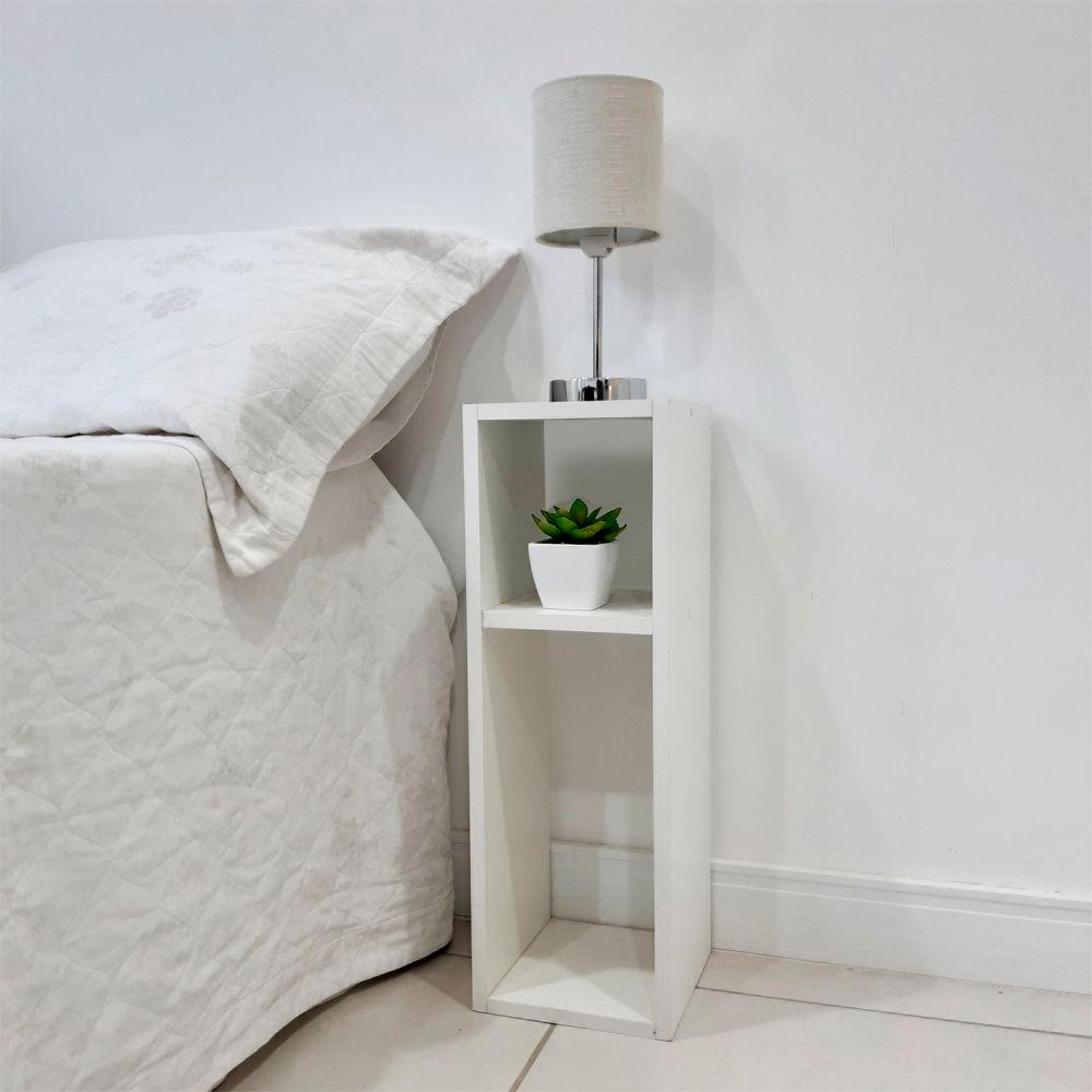Mesa De Cabeceira Pequena 20x20x60cm Branco Quarto Sala