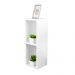 Mesa De Cabeceira Pequena 20x20x60cm Diamante Branco Quarto Sala