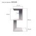 Mesa de Cabeceira Berlim Branco 60 x 25cm