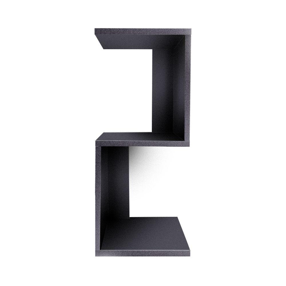 Mesa de Cabeceira Berlim Preto 60 x 25cm