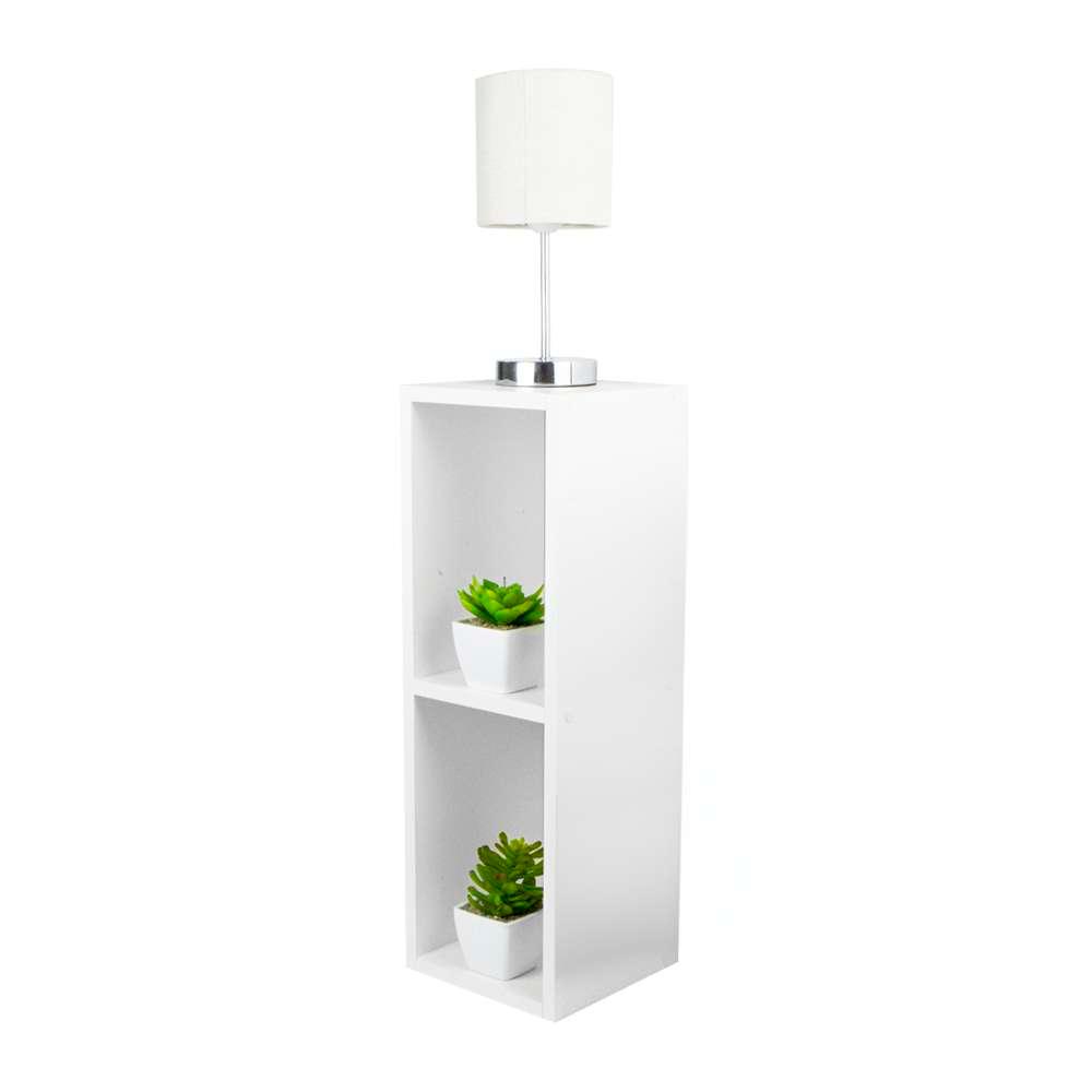 Mesa de Cabeceira Branca Cama Solteiro Quarto Sala Diamante 20cm