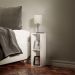 Mesa de Cabeceira Branca Cama Solteiro Quarto Sala Diamante 20cm