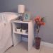 Mesa de Cabeceira Cama Solteiro Quarto Sala 35cm Branco