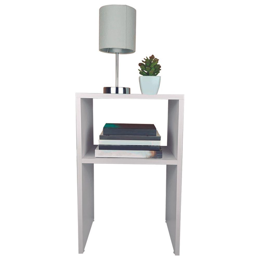 Mesa de Cabeceira Cama Solteiro Quarto Sala 35cm Branco