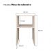 Mesa de Cabeceira Cama Solteiro Quarto Sala 35cm Branco