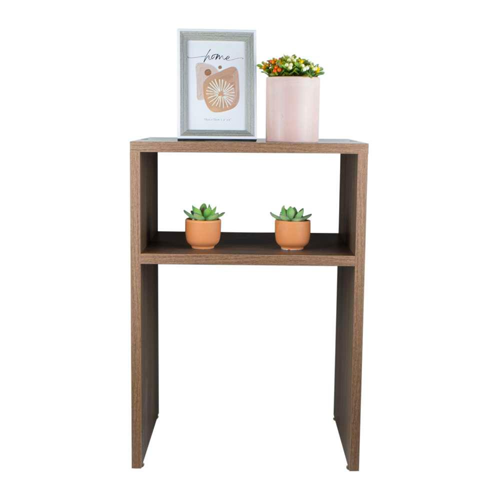 Mesa de Cabeceira Nogal Cama Solteiro Quarto Sala 35x50cm