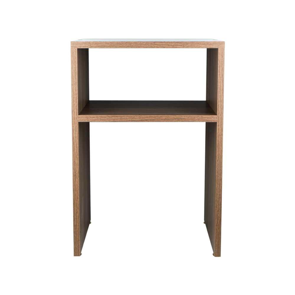 Mesa de Cabeceira Nogal Cama Solteiro Quarto Sala 35x50cm