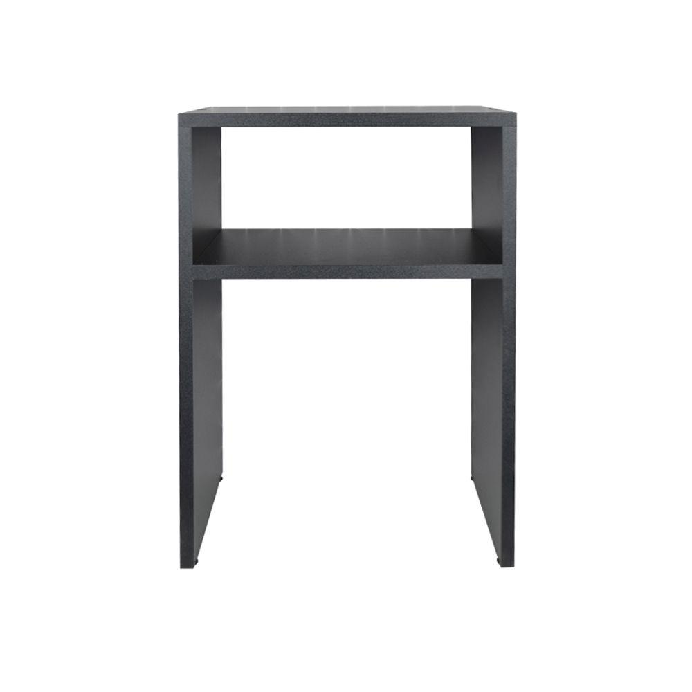 Mesa de Cabeceira Preta Cama Solteiro Quarto Sala 50x35cm