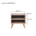 Mesa de Cabeceira Retrô Bréscia Carvalho
