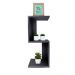Mesa de Cabeceira S Preto 60 x 25cm