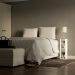 Mesa de Cabeceira com Nichos Branca Cama Solteiro Quarto Sala 70cm