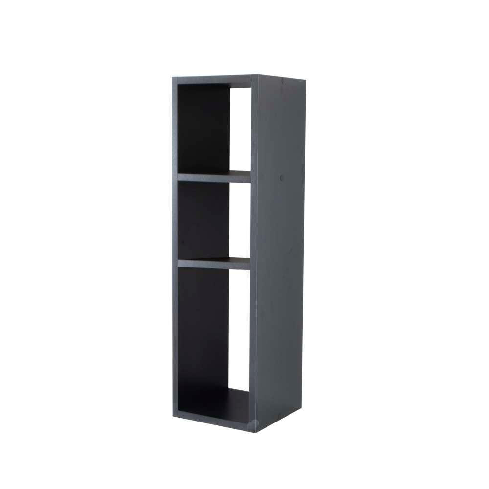Mesa de Cabeceira com Nichos Preto Cama Solteiro Quarto Sala 70cm