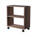 Mesinha Lateral de Apoio Nogal Sala Quarto 50 x 47 x 25cm com rodinhas