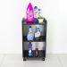 Nicho Organizador Móvel Multiuso Preto para Lavanderia com Rodízio 40cm