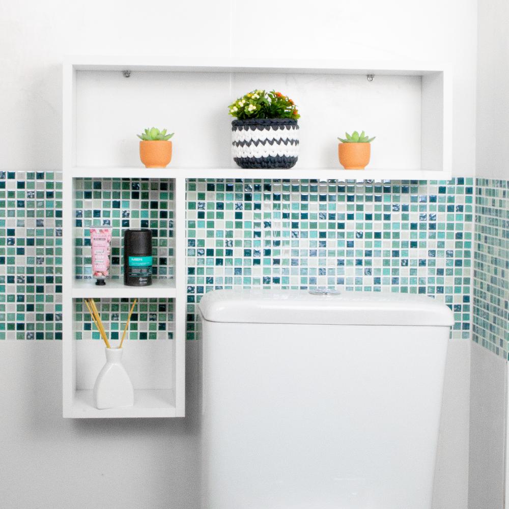 Nicho Organizador Porta Papel Decorativo para Banheiro Sabiá