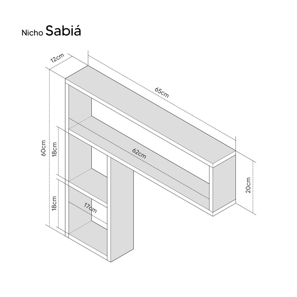 Nicho Organizador Porta Papel Decorativo para Banheiro Sabiá