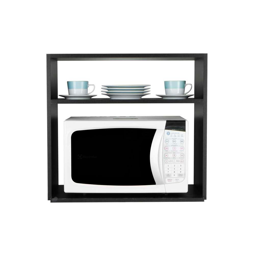 Nicho Organizador Suporte para Microondas Forno Elétrico 60cm Preto