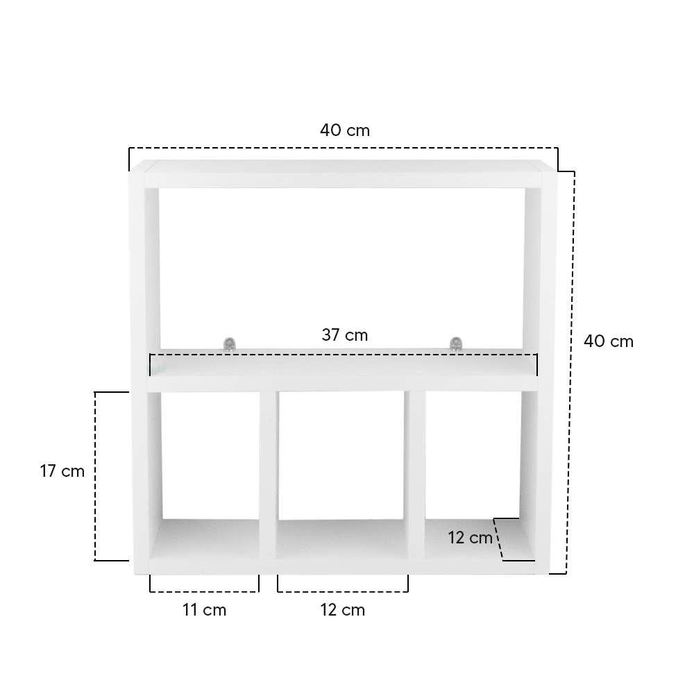 Nicho Porta Papel Organizador para Banheiro Branco 40cm