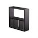 Nicho Porta Papel Organizador para Banheiro Preto 40cm