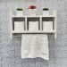 Nicho Porta Toalha Branco para Banheiro 45 x 30cm