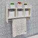 Nicho Porta Toalha Branco para Banheiro 45 x 30cm