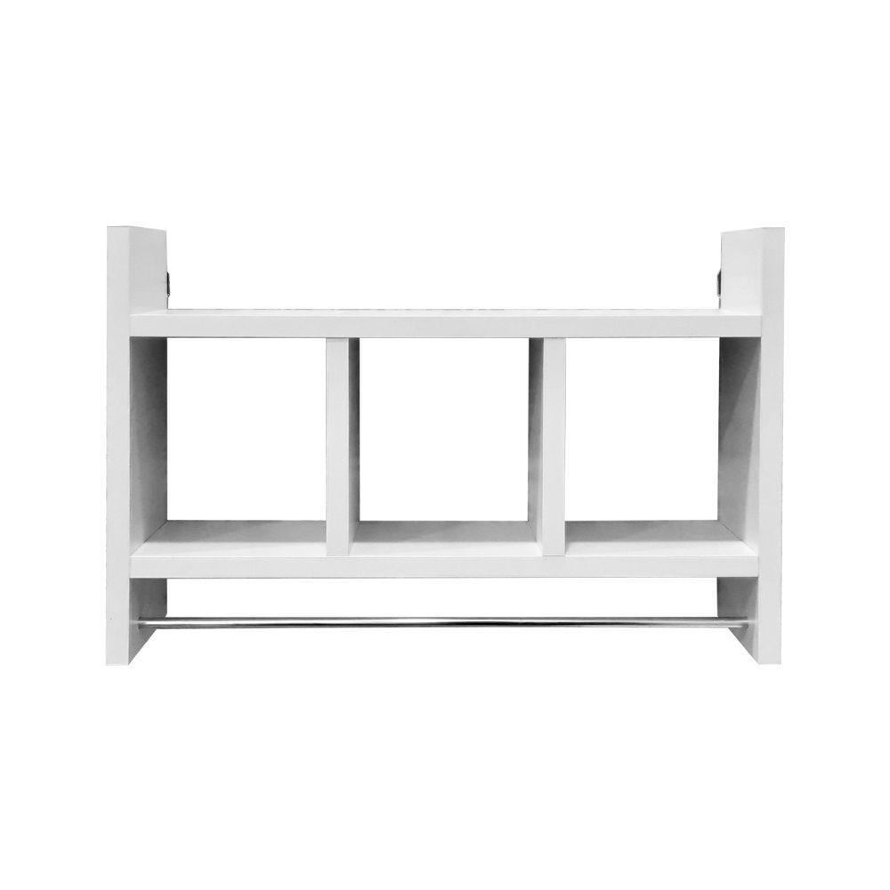 Nicho Porta Toalha Branco para Banheiro 45 x 30cm