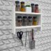 Porta Temperos para Cozinha com Suporte Pano Prato Branco