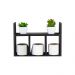 Prateleira Decorativa Porta Papel para Banheiro 40cm Djon Preto