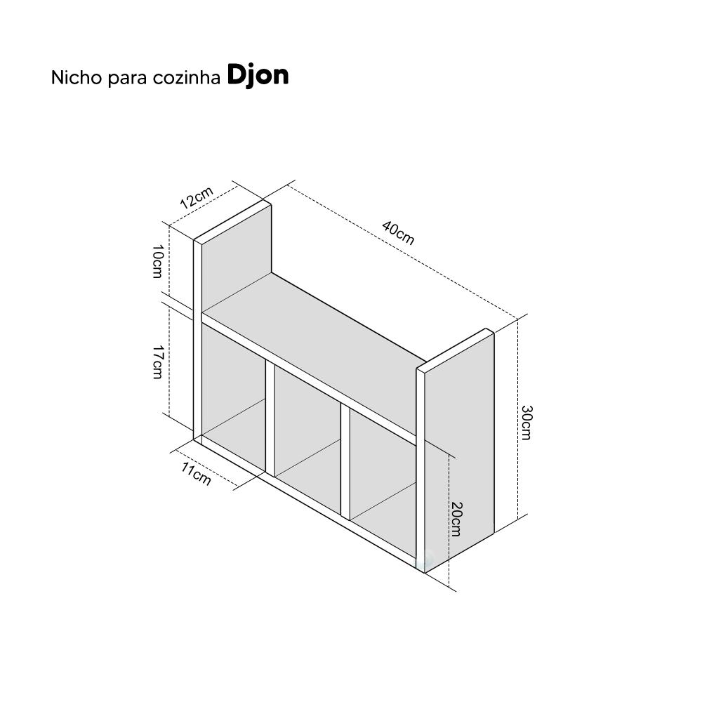 Prateleira Decorativa Porta Papel para Banheiro 40cm Djon Preto
