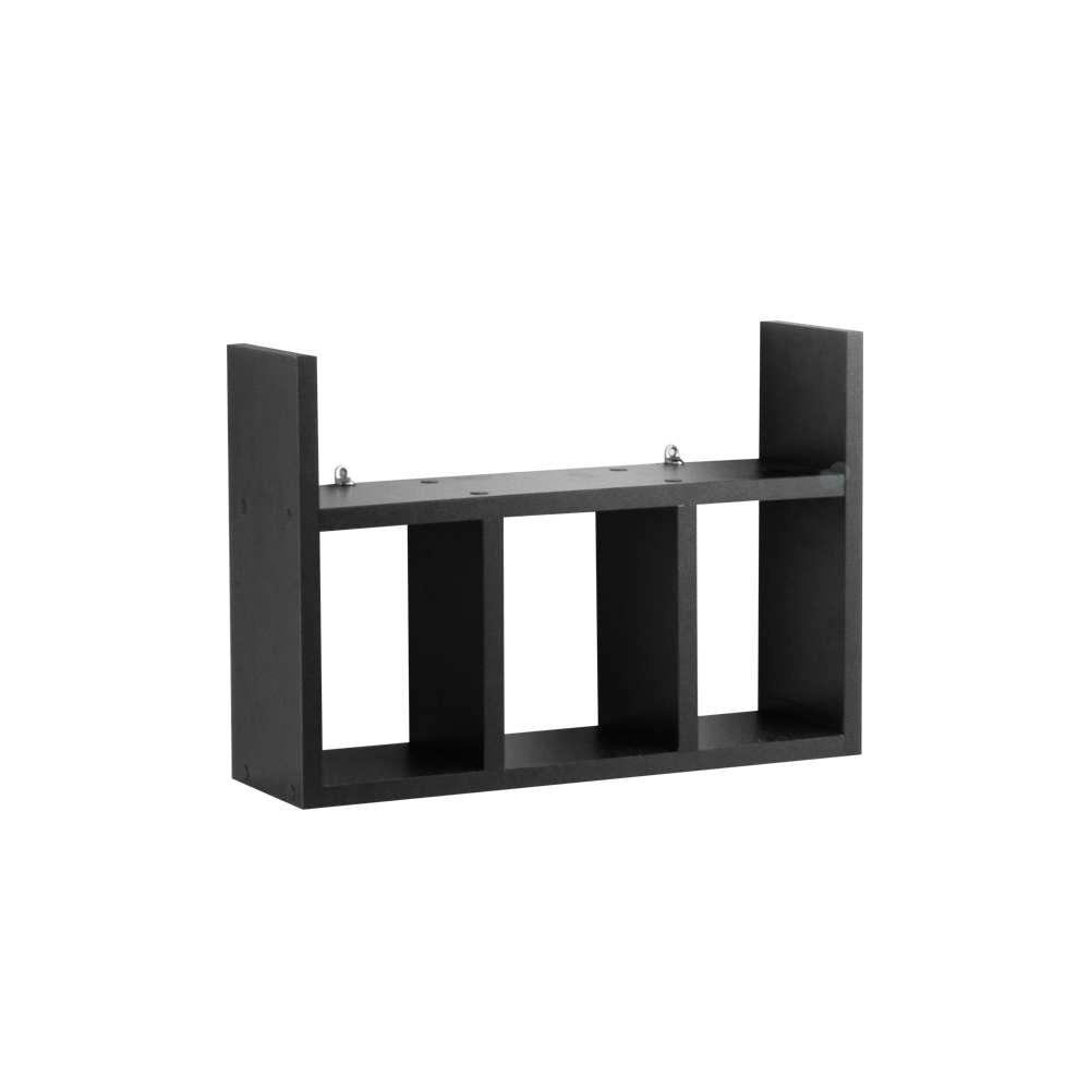 Prateleira Decorativa Porta Papel para Banheiro 40cm Djon Preto