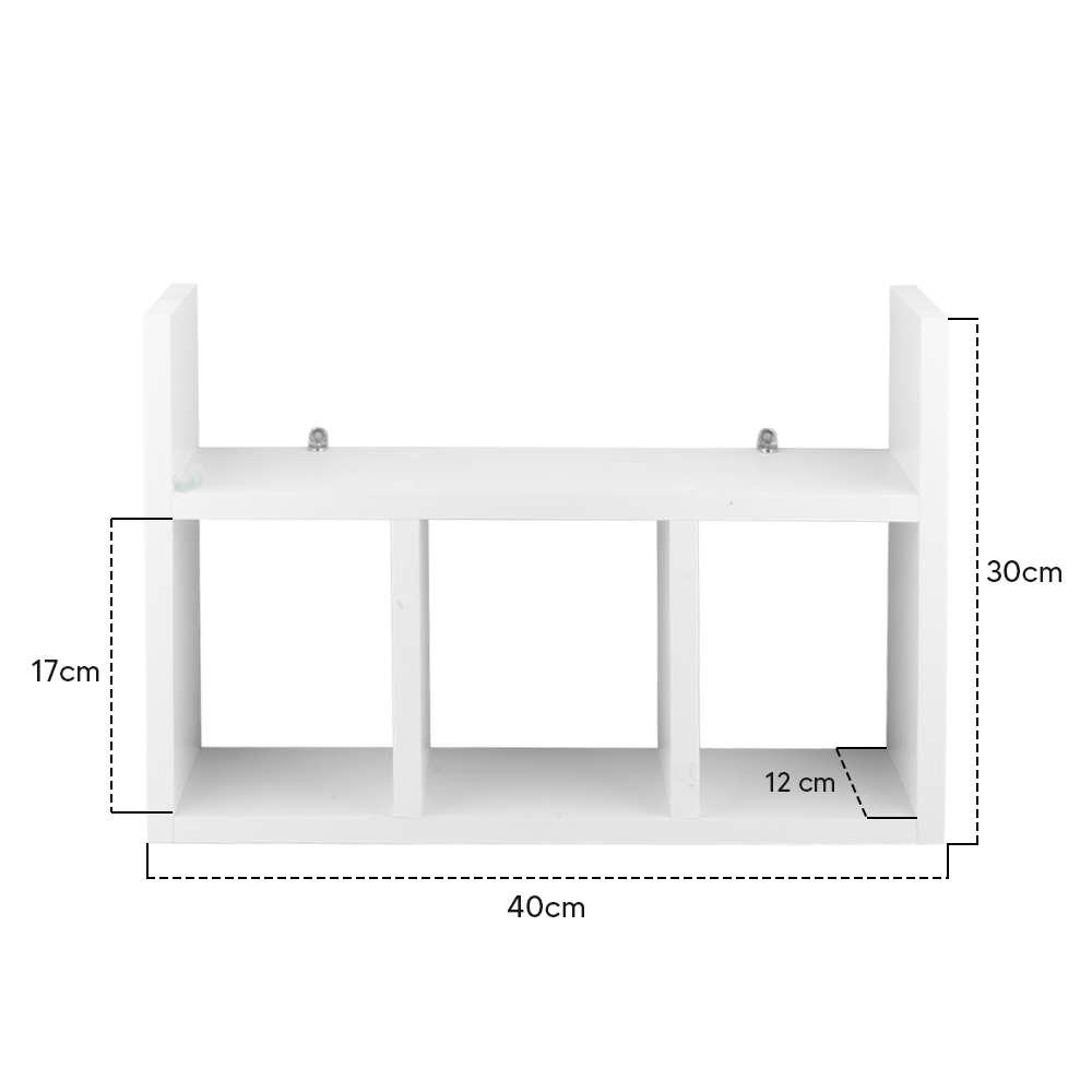 Prateleira Porta Papel Organizador para Banheiro Branco 40cm